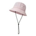 thumbnail image 5 of FNGZ 1* Fisherman's Hat, Pink Bucket Hats, Women's Fisherman Hat Outdoor Sun Hat Spring Summer Solid Color Beach Sunscreen Basin Hat Hat Woman, 5 of 5