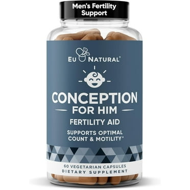 Men Fertility Supplements – Male Optimal Count & Healthy Volume Production – Zinc, Folate, Ashwagandha Pills – 60 Vegetarian Soft Capsules