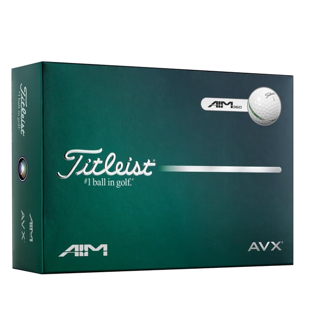 Pelota de golf Titleist AVX AIM de bajo spin y tacto suave