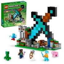 LEGO Minecraft The Sword Outpost Building Set with Creeper, Warrior, Pig & Skeleton Figures, 21244