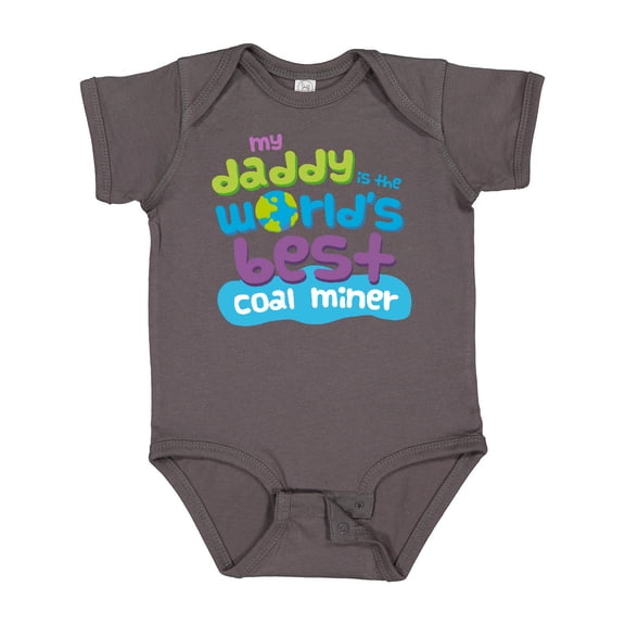 Inktastic Worlds Best Coal Miner Daddy Boys or Girls Baby Bodysuit