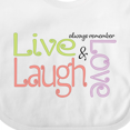 thumbnail image 4 of Inktastic Live, Laugh, Love Boys Baby Bib, 4 of 4