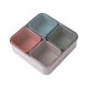 thumbnail image 2 of Bandeja de servicio dividida Macarena para servir bocadillos con tapa gris, 2 of 8