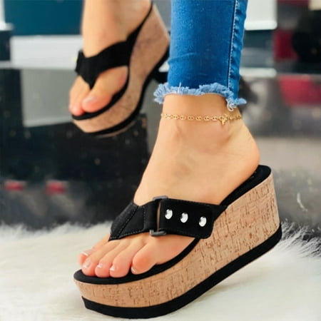 

Christmas Women s Summer Buckle Strap Wedges Beach Open Toe Breathable Sandals Shoes