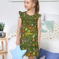 thumbnail image 4 of Fotbe Camping 1 Vestido de Dormir para Niñas de 3 a 10 Años, Mangas Cortas, Estilo Princesa, Pijama Camisón con Mangas Voladas-XX-Large, 4 of 6