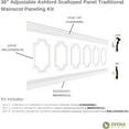 thumbnail image 2 of Ekena millwork 94 1/2"L (Adjustable 36"H to 40"H) Ashford Scalloped Panel Traditional Wainscot Paneling Kit, 2 of 10