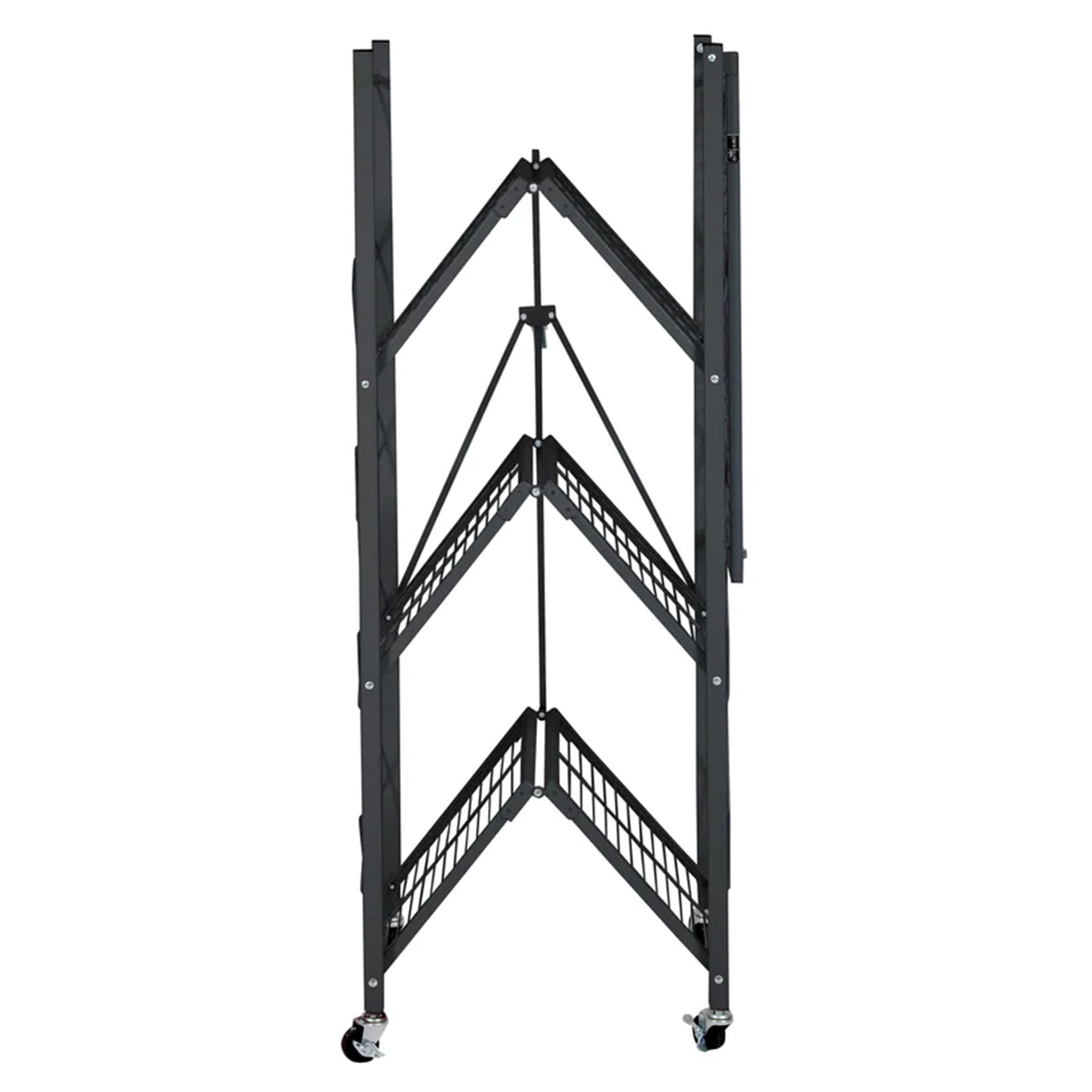 Origami 4 Tier Folding Shelf Garage Shelves Heavy Duty with Wheels