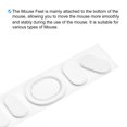 thumbnail image 3 of Unique Bargains Rounded Curved Edges Mouse Feet Skates 0.6mm w Cleaning Paper for G102/G Pro Wired Gaming Mouse White 5Pcs/3 Set, 3 of 5