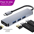 thumbnail image 3 of Tipo C HUB USB HDMI-Compatible con HDMI Adaptador de video Convertidor de oficina Alquiler de aleación de aluminio 4-IN-1 Mobile Dry Disk Docking Station sidaley  EL005673-00B, 3 of 7
