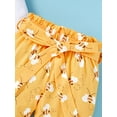 thumbnail image 5 of Zehjuhan Cute Bee Graphic Print Short Sleeve Onesie & Pants & Headband Baby Girls 3pcs Set, 5 of 6