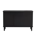 thumbnail image 5 of Sideboard Storage Cabinet with Three fir Doors, ONE PIX Light Luxury Accent Cabinet with Adjustable shelves，Wooden Console Credenza for Kitchen Dining Room，Black, 5 of 9