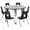 Grey, variant on Flash Furniture Emmy Mobile 47.5" Circle Wave Flexible Laminate Activity Table Set with 18" Student Stack Chairs, Grey/Black
