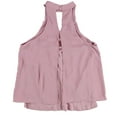 thumbnail image 2 of bar III Womens Keyhole Cold Shoulder Blouse, Pink, Medium, 2 of 2