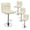 Beige, variant on Sunshen Bar Stools Set of 2, Adjustable PU Leather Swivel Barstools, Modern Counter Stools with Back and Footrest for Bar, Kitchen, Dining Room, Khaki