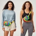 thumbnail image 3 of Vintage Tie Dye Belt Bag – Retro Hippie Style Fanny Pack with Rainbow Marble Print, Artistic Watercolor Vibe, 3 of 4
