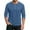 A001-Blue, variant on SAATLERI Mens Henley Shirts 3/4 Sleeve Casual 3 Button Raglan T-Shirts Cotton Workout Tee