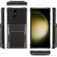 thumbnail image 3 of Case for Galaxy S21 Ultra,Flip Cover Hidden Card Slot Wallet Case,Card Holder Dual-Layer Design Heavy Duty Protection Shockproof Phone Case for Samsung Galaxy S21 Ultra 5G,6.8" 2021 (Black), 3 of 12