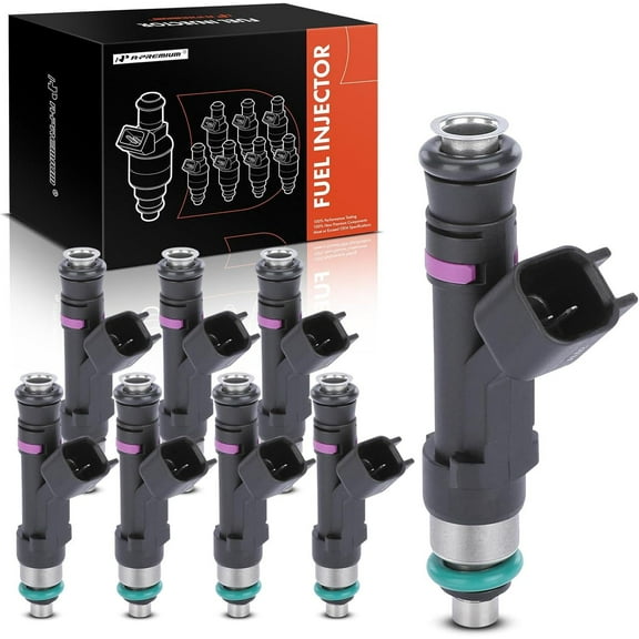A-Premium Fuel Injectors Compatible with Ford Expedition & Lincoln Navigator, 2007-2008, V8 5.4L, GAS, Set of 8, Replace# 0280158140, 7L1Z9F593B