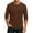 Brown, variant on Men's 3/4 Sleeve Baseball Jersey - Vintage Style Henley Top, Breathable Raglan Shirt for Casual Sportswear, Street Style and Retro Look