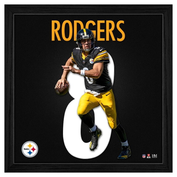 Highland Mint Aaron Rodgers Pittsburgh Steelers 13'' x 13'' Impact Jersey Framed Photo
