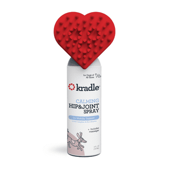Kradle Calming Hip & Joint Spray with Hippie Applicator, Dog Mobility Support, 4 fl oz