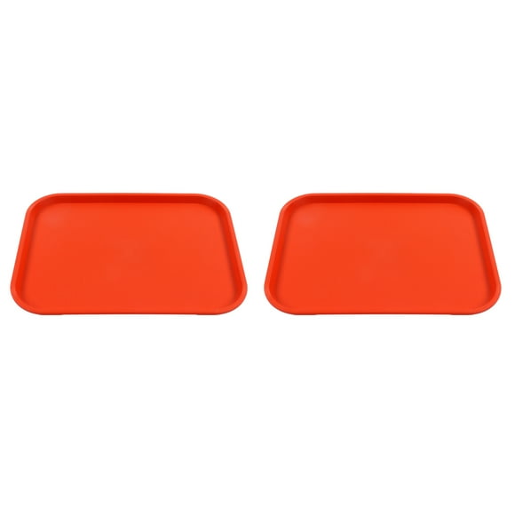 Food Service Tray, Fast Food Tray Stackable For Dessert Shops For Restaurants For Cafes Orange