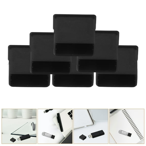 MLINS  20 Pcs USB Flash Drive Cover Protector Cap Protectors Has Black
