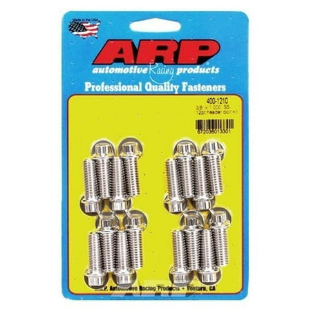 

ARB USA ARP400-1210 0.375 x 1.000 in. 12 Point Head Stainless Steel Polished Header Bolt Kit