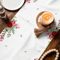 thumbnail image 3 of Valentine's Day Table Runner - 72 Inch Long Red Truck Roses Leaves Love Romantic Cotton and Linen Blended Dress Scarves Farmhouse Table Runner for Kitchen Dining, Coffee Table, 13" x 72", 3 of 8