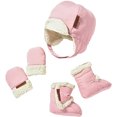 thumbnail image 1 of JJ Cole Bomber Baby Hat Set, Blush Pink, 1 of 3