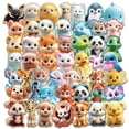 thumbnail image 1 of Paquete de pegatinas 3D con temática animal, 50 unidades, bonitas calcomanías de vinilo con dibujos, 1 of 2