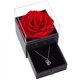 thumbnail image 1 of Caja de joyería de oso con flores rosas eternas para mujer Ehuebsd con Collar romántico San Valentín cumpleaños día de boda regalos para madre y novia, 1 of 5