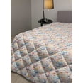 thumbnail image 2 of Floral Down Alternative Comforter, Slavic Floral Motifs Typical Eastern European Folk Look, Microfiber Quilt for All Season, 5 Sizes, Pale Pink Khaki, by Ambesonne, 2 of 3