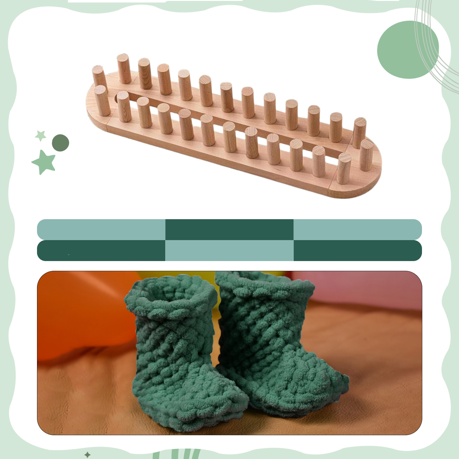 FVDPWYE Hand Knitting Wooden Loom Blanket Loom Expandable Connection for DIY Throw Blankets for Home Decoration Reusable Easy to Use