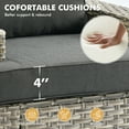 thumbnail image 3 of XIZZI 6-Piece Outdoor Patio Sectional Furniture Sets, Wicker Patio furniture with Coffee Table and Cushions, Waterproof Outdoor Conversation Set for Balcony, Porch, Backyard，Black, 3 of 10