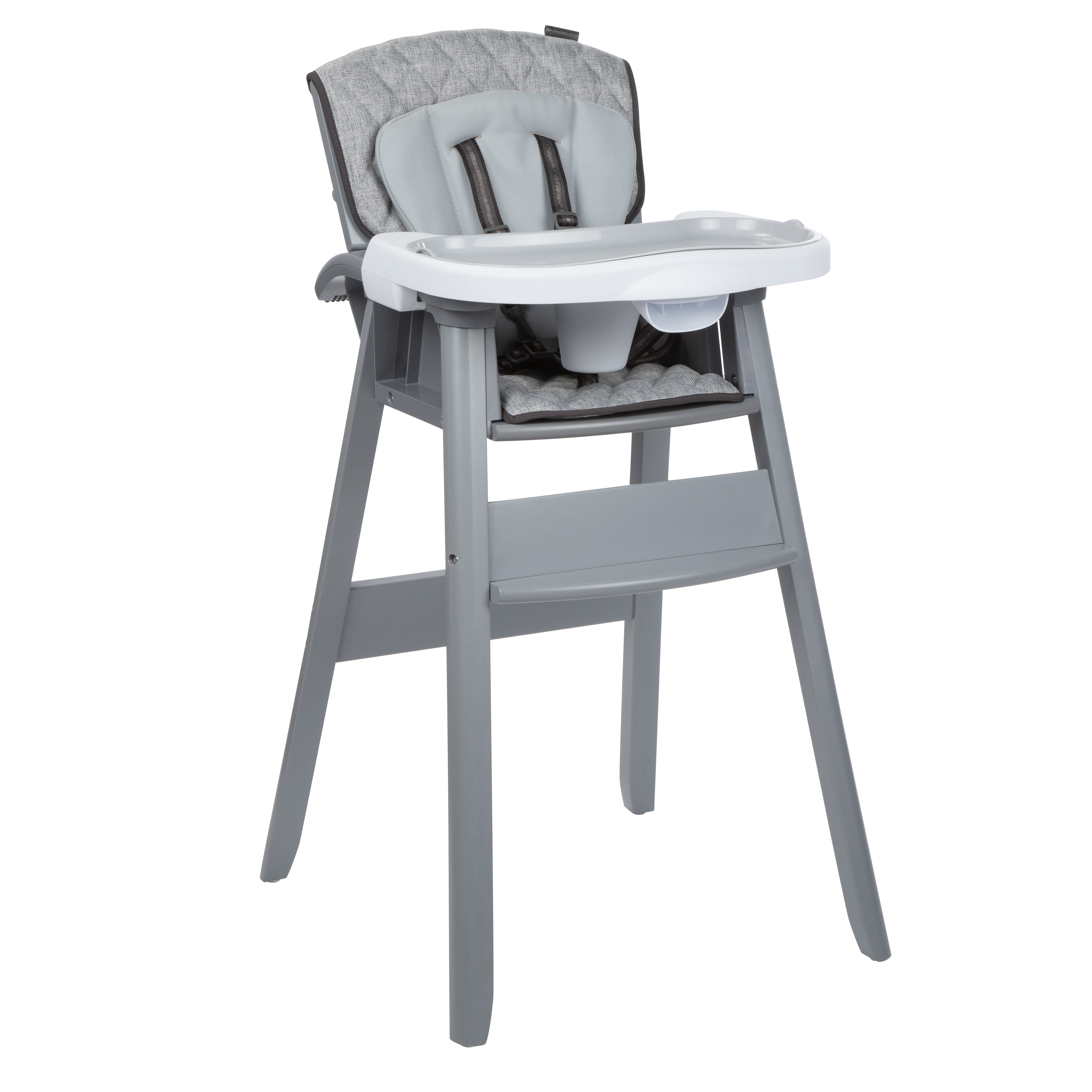 grey wooden high chair