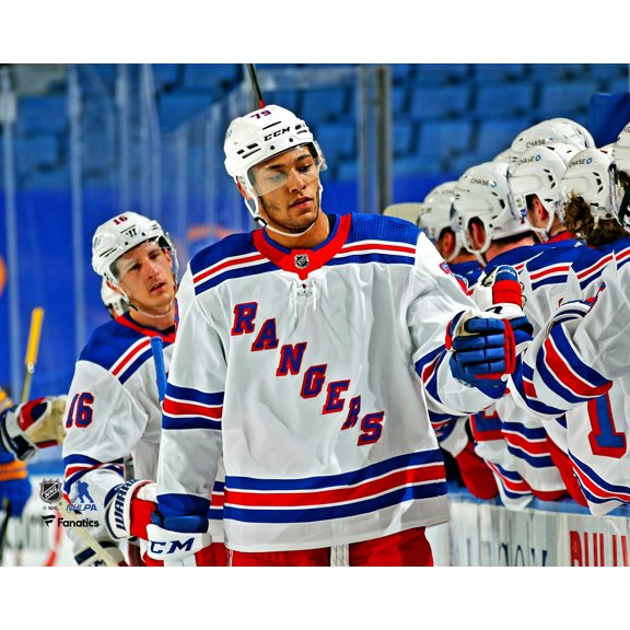 K'Andre Miller New York Rangers Unsigned 1st NHL Goal Celebration Photograph