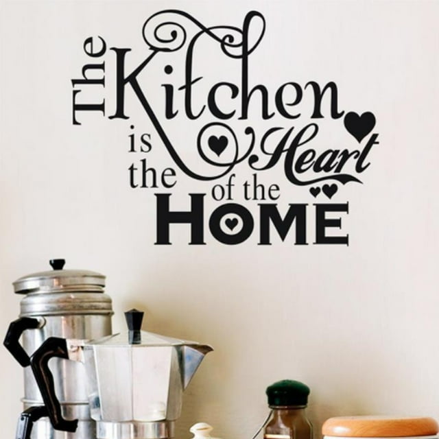 Ruiboury 1/2/3/5 PVC Kitchen Letters Wall Stickers Decoration Wallpaper Decals Supplies 1PCS