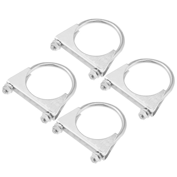 Unique Bargains Round U Bolt Clamp Muffler Exhaust Clamps for Car RV Truck Boat Durable Mild Steel 2.5" ID 65mm 4 Pcs