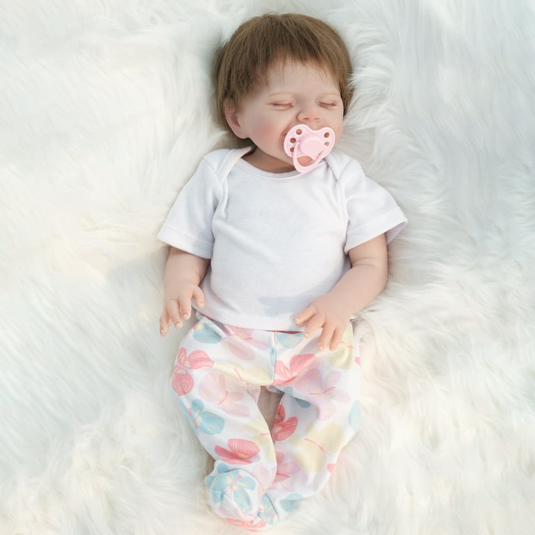 Reborn Baby Dolls, 18 Realistic Newborn Baby Dolls Girl with Soft Vinyl  Silicone Full Body, Lifelike Sleeping Baby Dolls for Girls, Reborn Baby  Doll