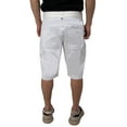 thumbnail image 3 of X RAY Mens Stretch Comfort Cargo Shorts 12.5" Inseam Knee Length Classic Fit Multi Pocket, With Belt - White, 40, 3 of 9