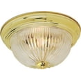 thumbnail image 1 of NUVO SF76/093 Three Light Flush Mount, Polished Brass/Clear Ribbed Glass, 1 of 1