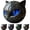 Blue, variant on NCQ Black Cat Stone Sculpture Figurine Handcrafted Marble-Look Resin Statue with Amber Eyes, Elegant Home & Office Shelf Décor, Halloween Cat Figurine Gift for Animal Lovers (Gold)