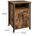 thumbnail image 5 of Benjara BM233691 Table de Chevet 1 Porte avec Compartiment Ouvert&44; Marron, 5 of 5