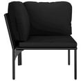 thumbnail image 6 of vidaXL 6 Piece Garden Lounge Set with Cushions Black PVC, 48588, 6 of 12