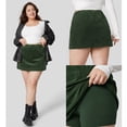 thumbnail image 7 of Casual Corduroy Mini Skirts for Women High Waisted A-Line Short Skorts with Built-in Shorts, 7 of 7
