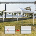 thumbnail image 6 of 10' x 10' Beach Canopy Party Tent, Outdoor Backyard Tent for Parties, Waterproof Camping Canopy with Iron Tubes, Canopy Tents for Outside Party, Portable Wedding Tent Patio Gazebo, White, Q2928, 6 of 12
