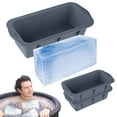 thumbnail image 2 of 2 moldes grandes de silicona para cubitos de hielo, cubitos de hielo gigantes reutilizables, moldes para hacer ladrillos, bandeja de hielo grande para refrigeradores y bañeras de hielo, 2 of 7