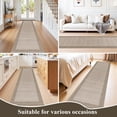 thumbnail image 5 of Findosom 2'x8' Hallway Runner Rug Non Slip Entryway Mat with Rubber Backing,Heavy-duty Durable Entryway Floor Mat Machine Washable Doormat,Laundry Runner Rug for Garage Kitchen,Beige, 5 of 10