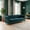 Green, variant on 88.98" Modern Chenille Sofa Couch, 3 Seater Living Room Furniture with Compression Seat Cushions, Pocket Spring Support, Steel Frame, Black